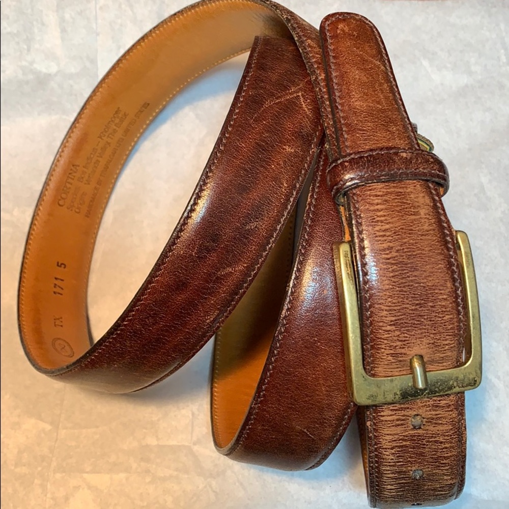 Cortina Trafalgar soft glove leather belt Handmade
